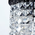 thumbnail image 5 of 3-Light Crystal Chandelier Flush Mount Ceiling Light, Bronze, 5 of 12