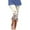 White, variant on Ecqkame Capris for Women Women's Summer Casual Drawstring Printed Cropped Pants Blue XXL