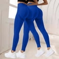 thumbnail image 2 of Women's Pants 2 Pack Thick High Waist Workout Yoga Leggings Summer Pants for Women Blue Xl, 2 of 3