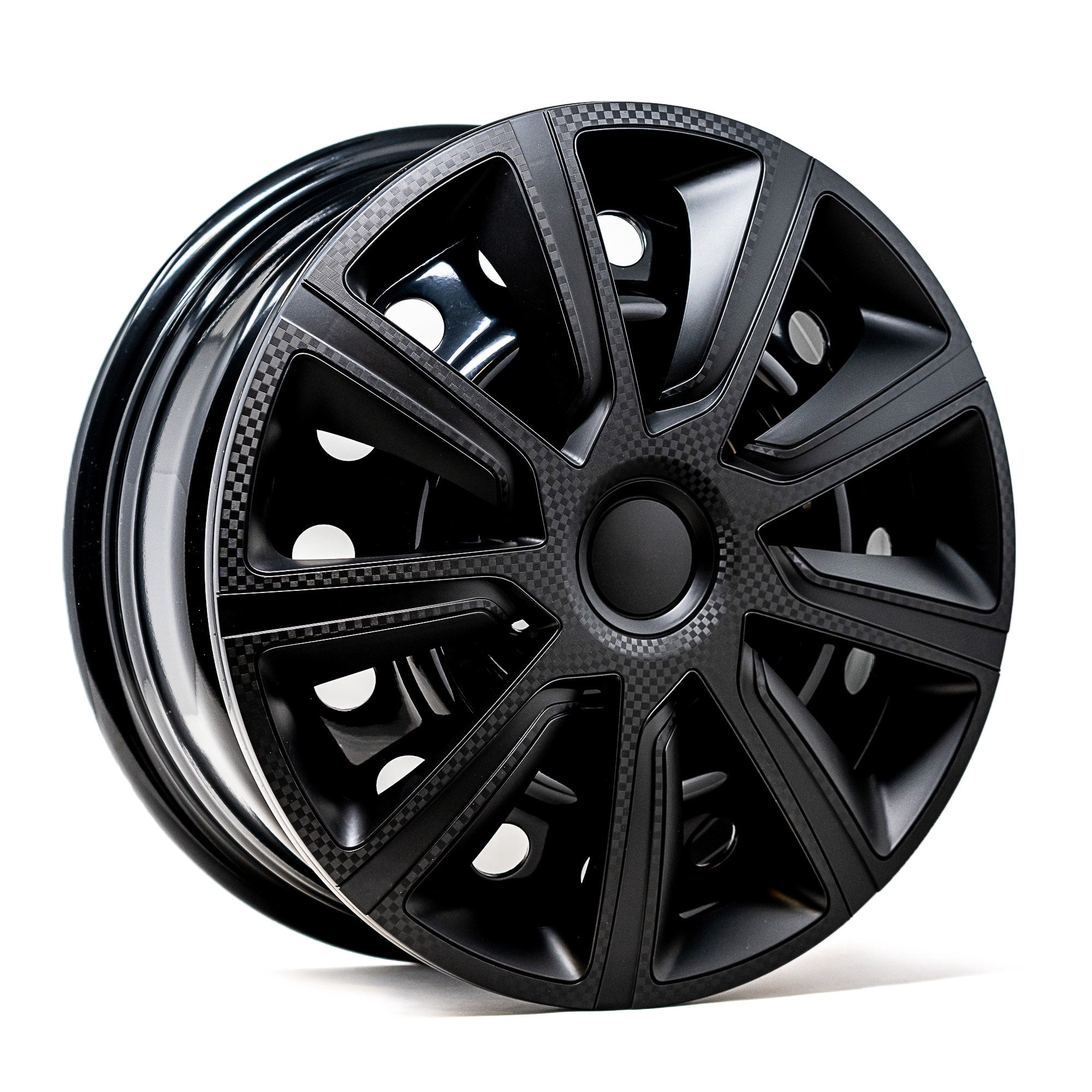 Alpena 15" Ivo Carbon Wheel Covers, Black, set of 4