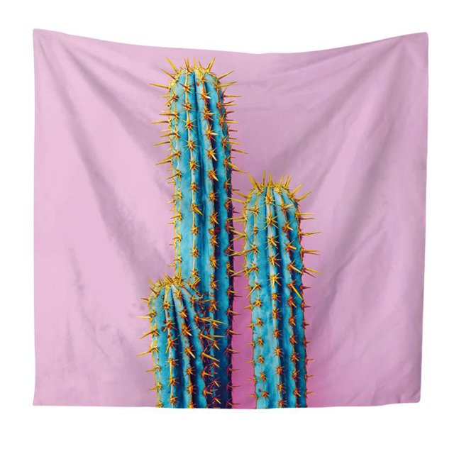 ZAXARRA Tapisserie Murale Multipurpose Cactus Imprimer Toile de Fond Serviette de Plage