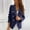 Blue, variant on Funicet Holiday Savings! blazer jackets for women Women Plus Size Silk Satin Jacket Formal Cardigan Pockets Work Office Suit Coat