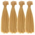 thumbnail image 7 of HONMEET 4pcs Colored Straight Synthetic Doll Wigs - Replacement Hair for Dolls and Crafts, and Easy to Style, 7 of 7