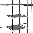 thumbnail image 6 of Closet Organizer for Bedroom, Wardrobe Rack for Home PKWQ503GY, Gray 69" Portable Clothes Closet Non-Woven Fabric Wardrobe Double Rod Storage Organizer, 6 of 7