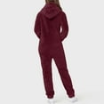 thumbnail image 4 of Women's Fleece Onesie Loungewear Pajamas Winter Warm Fuzzy One Piece Romper Zipper Hooded Jumpsuit Sleepwear Ladies Clothes, 4 of 6