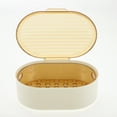 thumbnail image 3 of 1 Pc Portable Soap Dish Double Layer Clear Yellow Soap Dish for Bathroom 5.91"x4.33"x2.17", 3 of 6