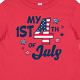 thumbnail image 4 of Inktastic My 1st 4th of July with Striped Stars Boys or Girls Baby T-Shirt, 4 of 5