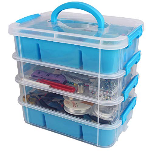 Stackable Plastic Craft Storage Containers by Bins & Things Plastic Storage Organizer Bin with