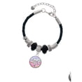 thumbnail image 2 of Delight Jewelry Silvertone Domed Multi Color RN Granddaughter Celtic Knot Leather Bead Bracelet, 7"+2" Extender, 2 of 4