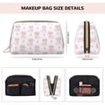 thumbnail image 2 of Candy Cute Pig Pink Makeup Bag, Large Capacity Travel Cosmetic Bag for Women Girls- Travel Toiletry Bag Leather Portable Waterproof Makeup Case Organizer with Handle, 2 of 4