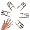 thumbnail image 4 of 5 plantillas de uñas reutilizables, forma de plantillas de guía de arte de uñas acrílicas, manicura DIY (5 plata) Ormromra LKX-0994, 4 of 4