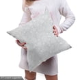 thumbnail image 4 of Ambesonne Winter Fabric by the Yard Upholstery, Ornate Flakes, 1 Yard, Grey White, 4 of 4