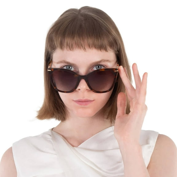 Carolina Herrera Brown Gradient Butterfly Ladies Sunglasses HER 0091/S 005L/HA 56