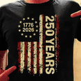 thumbnail image 5 of 250 Years 1776-2026 T-shirt, American Eagle Flag Shirt, 250th Anniversary Patriotic Shirt, USA Independence Day Tee, 5 of 6