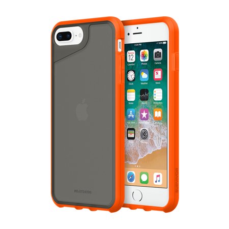 Survivor Strong Case for iPhone 8 Plus/7 Plus/6 Plus/6s Plus - Orange/Cool Gray