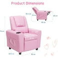 Alwalue Children's Reclining Chair with Cup Holder, Toddler Furniture
