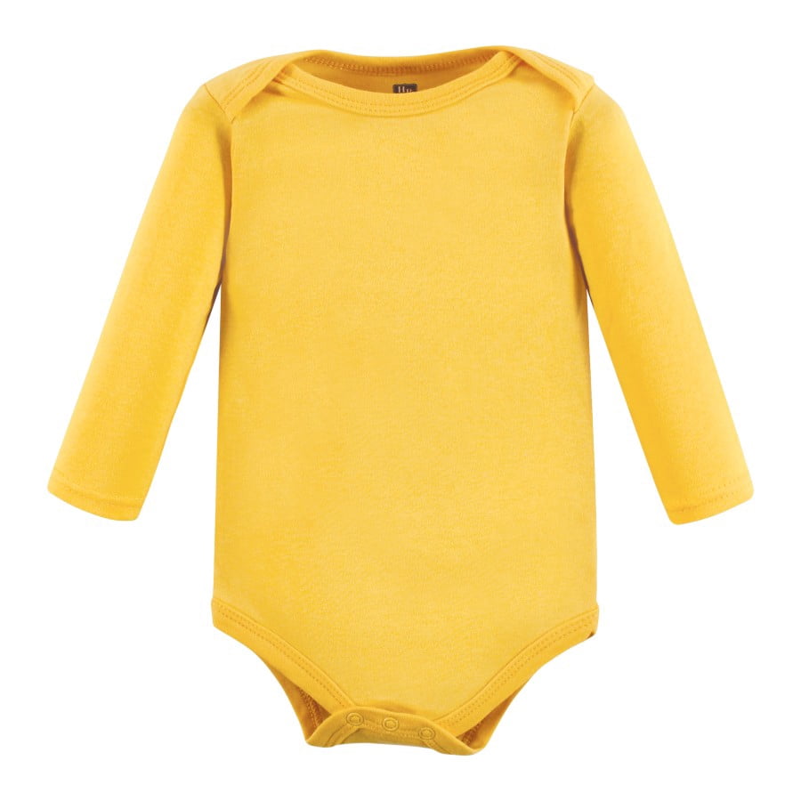 Hudson Baby Cotton Long-Sleeve Bodysuits, 7-Pack, Newborn-24 Months