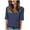Navy, variant on Womens Short Sleeve Tops T Shirts V Neck Summer Casual Basic Comfy Tees Solid Color Dailywear