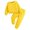 Yellow, variant on Kids Solid Sweatshirt Jogger 2 Piece Outfits Set, Lined Long Sleeve Crew Neck Tracksuit for Boys Girls Fall Winter School Daily Casual Wear(Green,1-2 Years)
