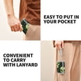 thumbnail image 5 of JIALIOU Nylon Trifold Card Wallet with ID Window Zipper Pocket for Men Women Teen Green Skull and Leaves, 5 of 7