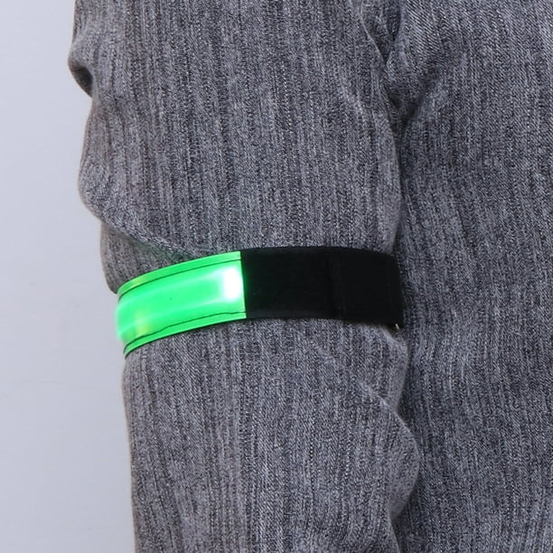 4pcs Outdoor LED Glowing Armband Bangle Reflective Bracelet Fluorescent  Wristbands for Night Activities Running Party F 