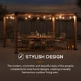 thumbnail image 3 of Sunjoy Outdoor Pergola 10 x 12 ft. Steel Frame Pergolas with Nature Wood Grain Finish for Patio, Garden and Backyard Activities, 3 of 10