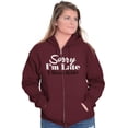 thumbnail image 4 of Sorry I'm Late I Have Kids Funny Mom Zip Hoodie Sweatshirt Women Brisco Brands L, 4 of 6