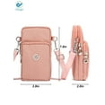 thumbnail image 4 of Deago Women Nylon Cell Phone Purse Travel Crossbody Bag Wristband Sport Armband Wallet for iPhone 12/Pro/Mini, 11, Pro, Max, SE2 7 8+ X, Samsung Galaxy S20 FE S10+ S9 (Pink), 4 of 9