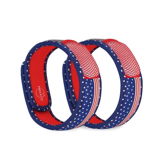 PARA'KITO Mosquito Repellent Bracelets | 2 Refills (USA Flag)