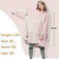 thumbnail image 5 of Catalonia Oversized Blanket Hoodie Sweatshirt, Wearable Fleece Pullover, Gift for Adults Men Women Wife Girlfriend, 5 of 7