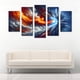 thumbnail image 4 of Cuadro decorativo Cuadros Abigail Abstracto Rojo Azul Fuego y Hielo Set de 5 piezas, 4 of 5