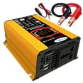 thumbnail image 1 of Modified Sine Inverter High Frequency 6000W Power Watt Power Inverter DC to AC Converter Car Power Inverter with 2.1A Dual USB Port Battery Clips Car Plug LCD Display Screen, 1 of 6