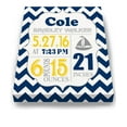 thumbnail image 2 of Personalized Canvas Birth Announcement Nursery Decor Gift, Sailboat Design, Custom Name, Date, Weight & Length, Unique Boys & Girls Baby Shower Wall Art Presents, Color Navy, Size - 11X14, 2 of 5