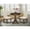 Mahogany, variant on East West Furniture Antique 3-piece Dining Set with Napoleon Back in Linen White