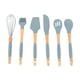 thumbnail image 3 of Utensilios de cocina de silicona, juego de utensilios de silicona de 6 piezas, utensilios de cocina con mango de madera duraderos para el hogar y el restaurante, 3 of 8