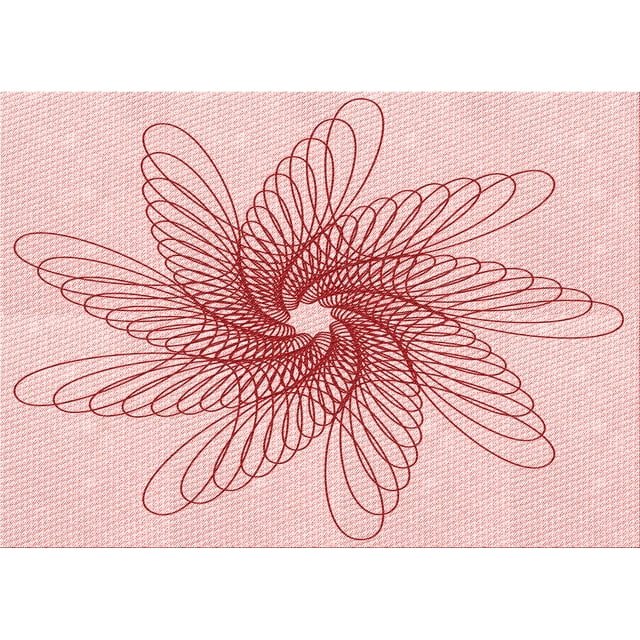 Ahgly Company Machine Washable Indoor Rectangle Transitional Pink Bubble Gum Pink Area Rugs, 4' x 6'