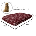 thumbnail image 2 of Eiffel Pet Bed, Romantic Valentines Day Eiffel Tower City of Love Doodle Style Heart Shapes, Resistant Pad for Dogs and Cats Cushion with Removable Cover, 24" x 39", Maroon White Tan, by Ambesonne, 2 of 4
