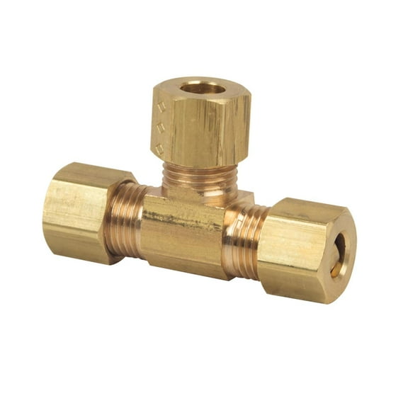 Thrifco Plumbing 4401065 64-C 1/4 Inch Lead-Free Brass Compression Tee