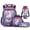 Purple Glitter Axolotl, variant on HUIACONG 17" Floral Cow Girls School Backpack 4PCS Set, Aesthetic Bookbag with Insulated Lunch Box for Kids Age 8-14