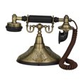 thumbnail image 6 of DecMode 10" x 7" Gold Metal Functioning Vintage Style Telephone with Line Cord, 1-Piece, 6 of 7