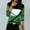 Green, variant on Sweaters For Women Sevevn Women's Casual Geometry Printed T-Shirt Long Sleeve Blouse Round Neck Casual Sweater