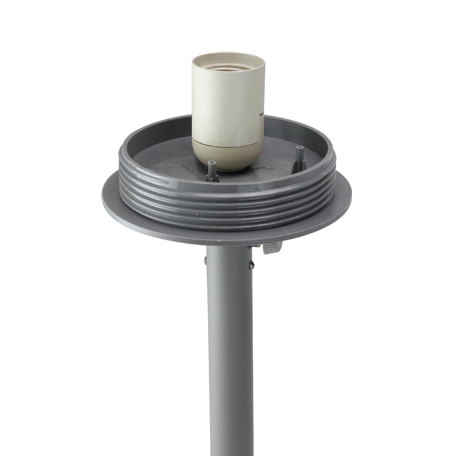 23.25" Gray and White Outdoor Table Top Patio Lamp