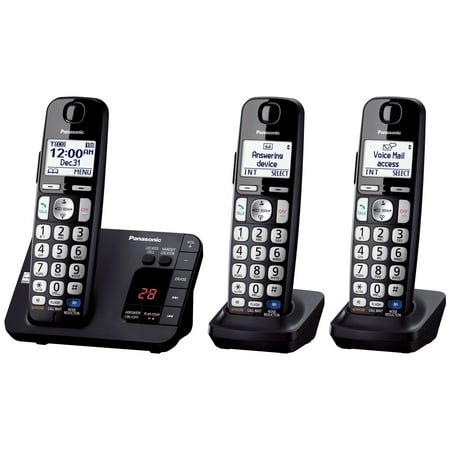 Panasonic Consumer Speakers - Panasonic Consumer DECT 6.0, 3 Handsets, Big Buttons, TAD
