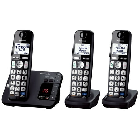 Panasonic Consumer  DECT 6.0, 3 Handsets, Big Buttons,