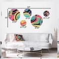 thumbnail image 4 of Designart "Curves and Shapes Groovy II" Abstract Metal Wall Art Set of 5 Piece, 4 of 5