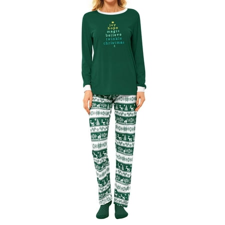 

GESJQFZ Women Christmas Letter Printed Long Sleeve Top Christmas Graphic Pants Pajama Set