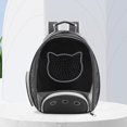thumbnail image 1 of Mochila para gatos Mochila de viaje con diseño de apertura frontal para uso en exteriores (negro), 1 of 5