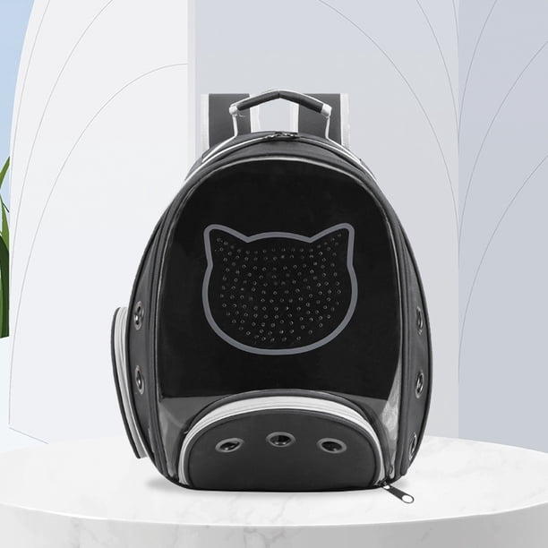 Mochila para gatos Mochila de viaje con diseño de apertura frontal para uso en exteriores (negro)
