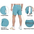 thumbnail image 3 of Little Donkey Andy Men's Workout Running Shorts Lightweight Athletic Shorts, Quick Dry, Breathable Shorts with Mesh Liner Milky Blue M, 3 of 7