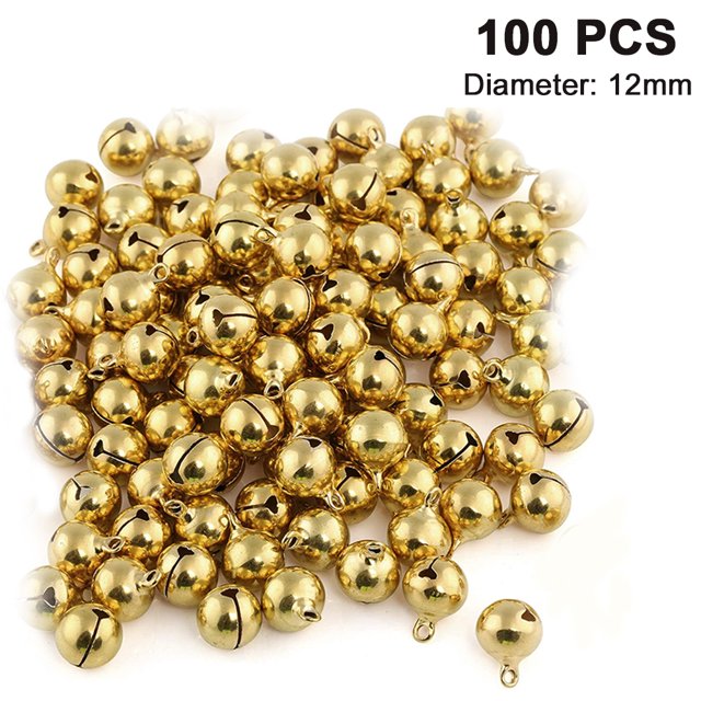 100 piezas de campanas decorativas de metal BellCraft, campanas de bricolaje para corona, decoración de vacaciones y Navidad Adepaton 2034467-1